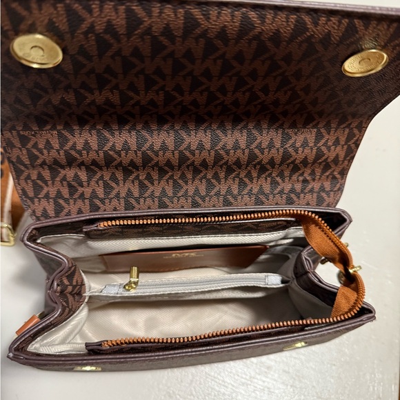 Michael Kors Brown Logo Messenger Bag - Picture 3 of 9